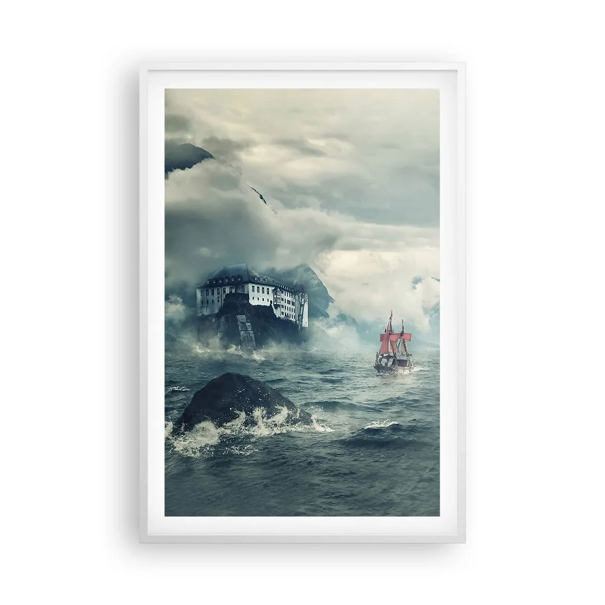 Poster in white frmae - On Magical Waters - 61x91 cm
