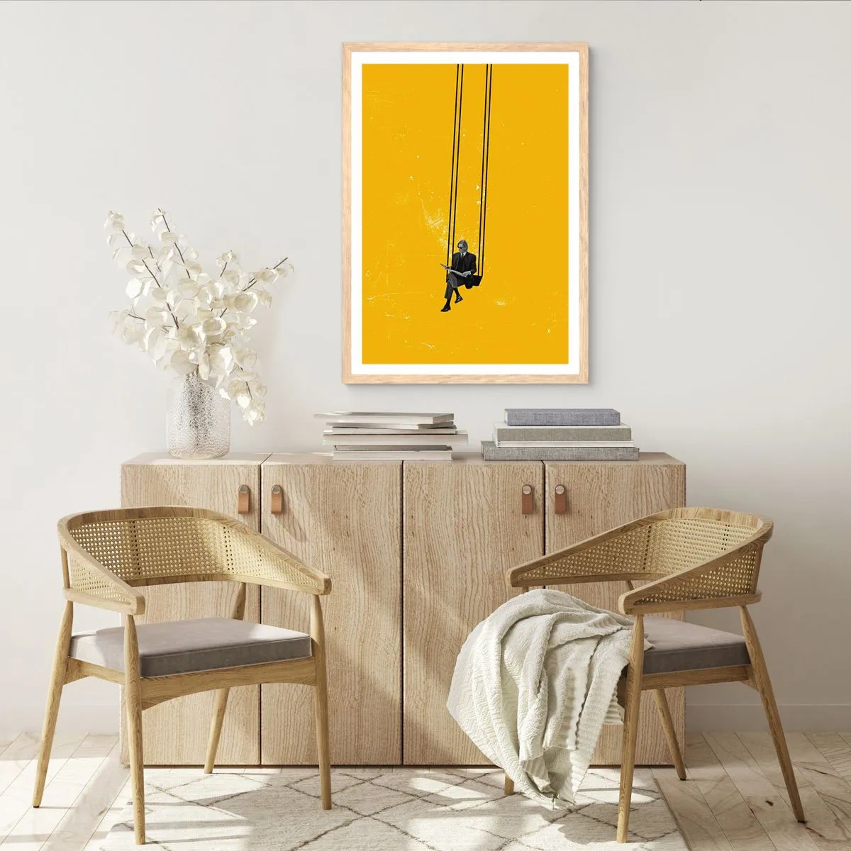 Poster in light oak frame - Day as a Any Other - 30x40 cm