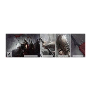 Photo Wallpaper Sample Premium Canvas - Passerby, Tell Sparta… - Knight In Armor, Army, Abstraction - 100x30 cm