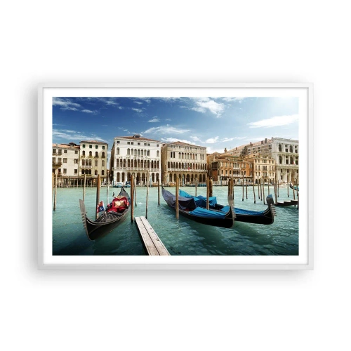 Poster in white frmae - Palaces in Blue - 91x61 cm