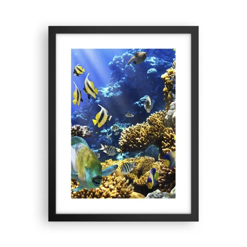 Poster in black frame - Big Traffic to Holiday Destination - 30x40 cm