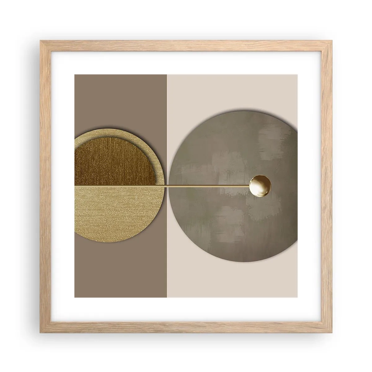 Poster in light oak frame - Perfect Balance - 40x40 cm