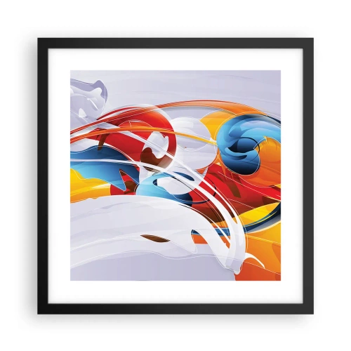 Poster in black frame - Dance of Elements - 40x40 cm