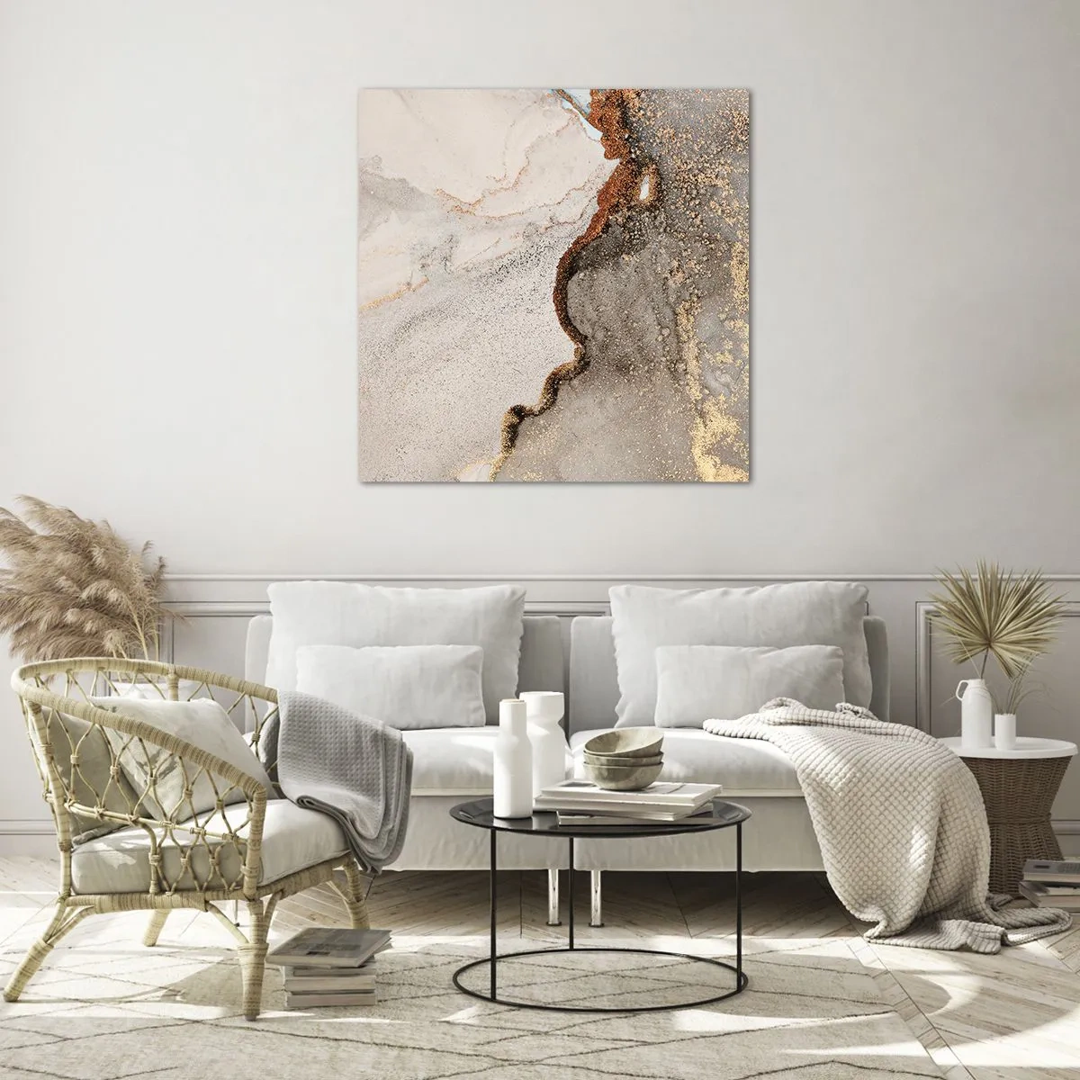 Glass picture - On the Border of Colours - 70x70 cm