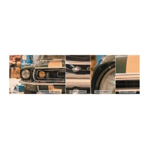 Photo Wallpaper Sample Self-Adhesive Deluxe Sticker - Encounter with the Legend - Car, Automotive, Oldschool - 100x30 cm