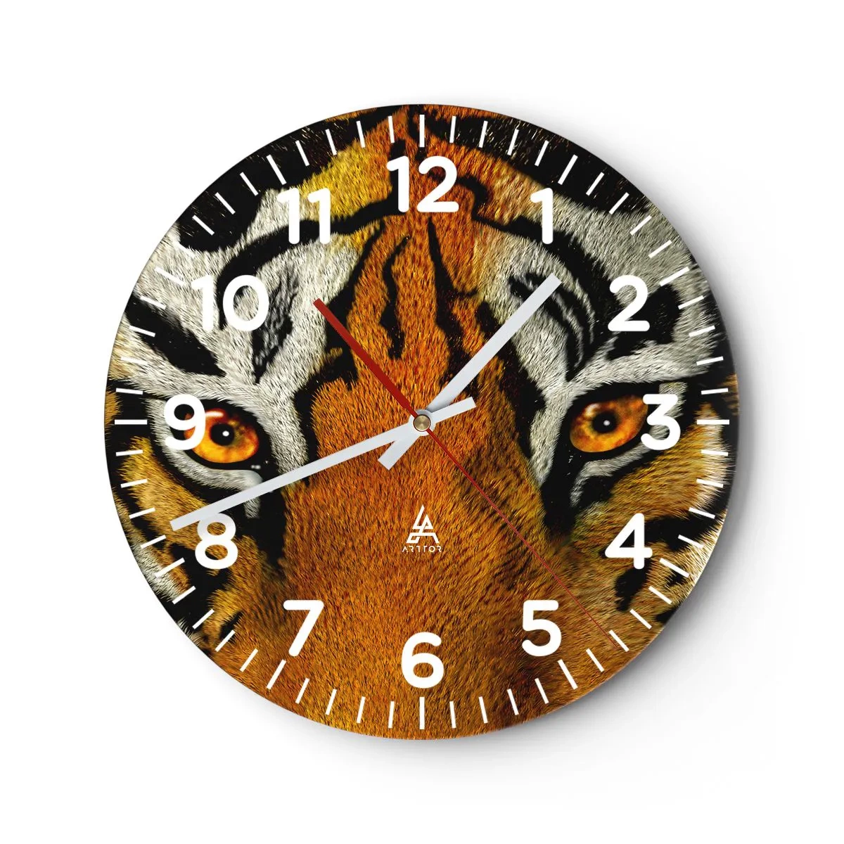 Wall clock - Clock on glass - Fearsome and Beautiful - 40x40 cm