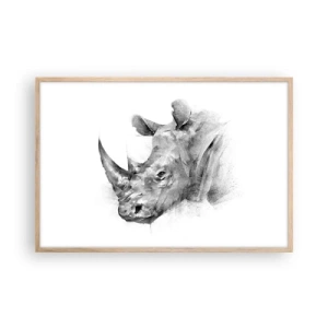 Poster in light oak frame - African Portrait - 91x61 cm