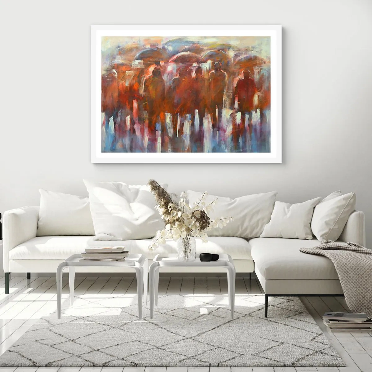 Poster in white frmae - Equal in Rain and Fog - 40x30 cm