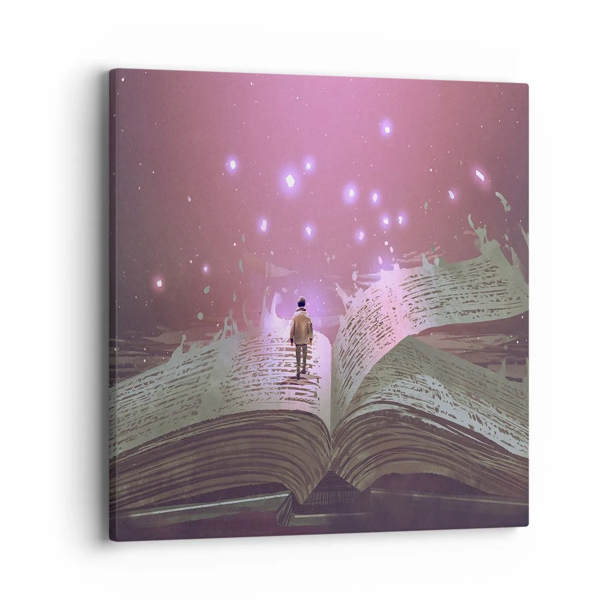 Canvas picture - Invitation to Another World -Read It! - 40x40 cm