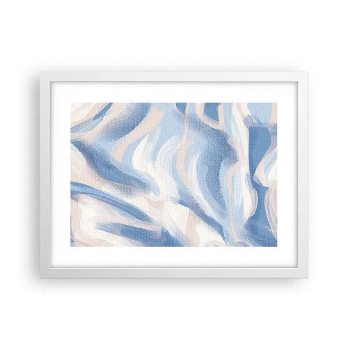 Poster in white frmae - Blue Waves - 40x30 cm
