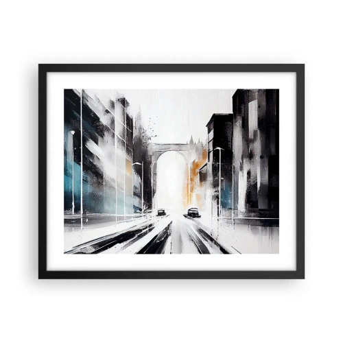 Poster in black frame - Study of a City: Architecture and Movement - 50x40 cm
