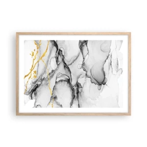 Poster in light oak frame - Composition with a Golden Motif - 70x50 cm