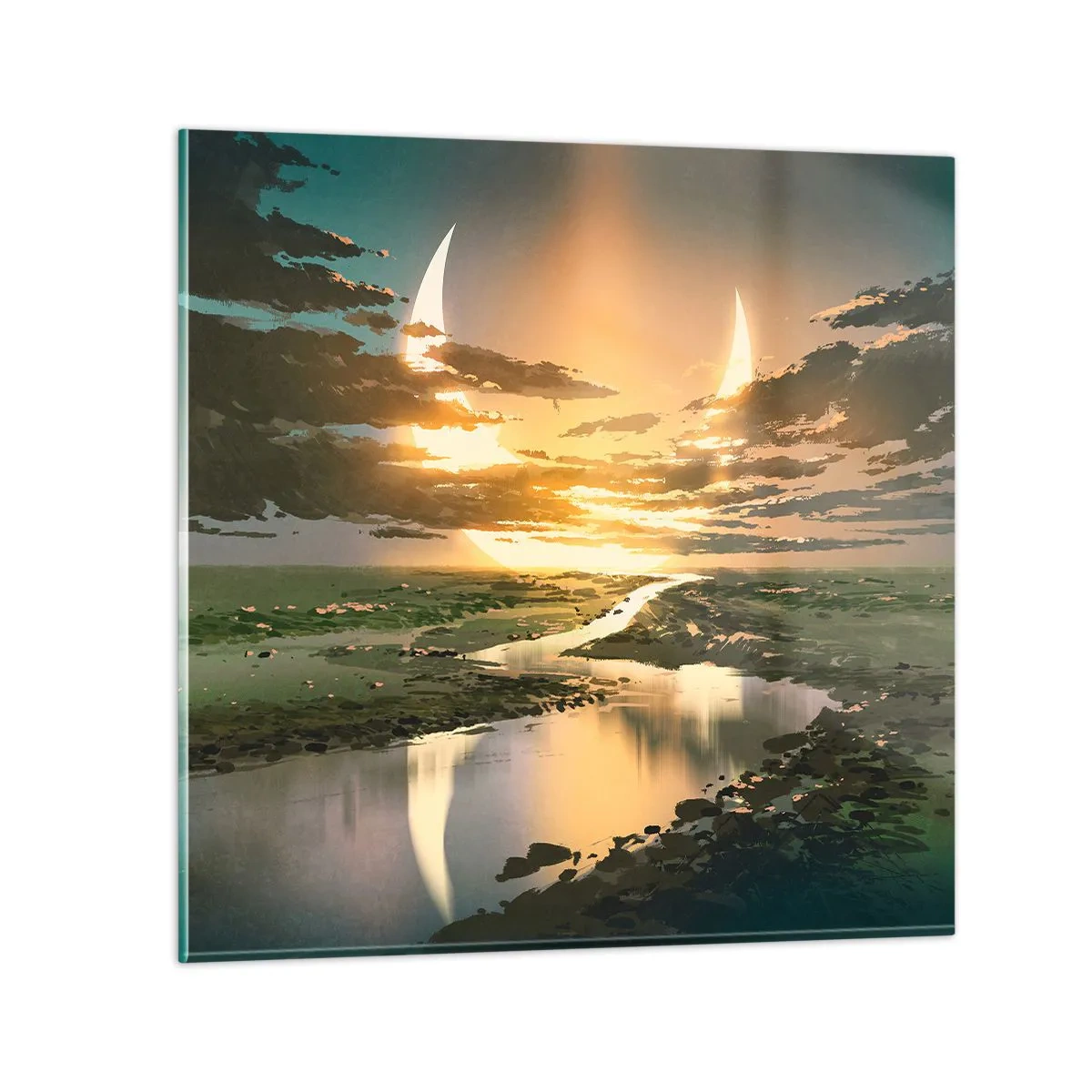 Glass picture - Somewhere in a Distant Galaxy - 70x70 cm