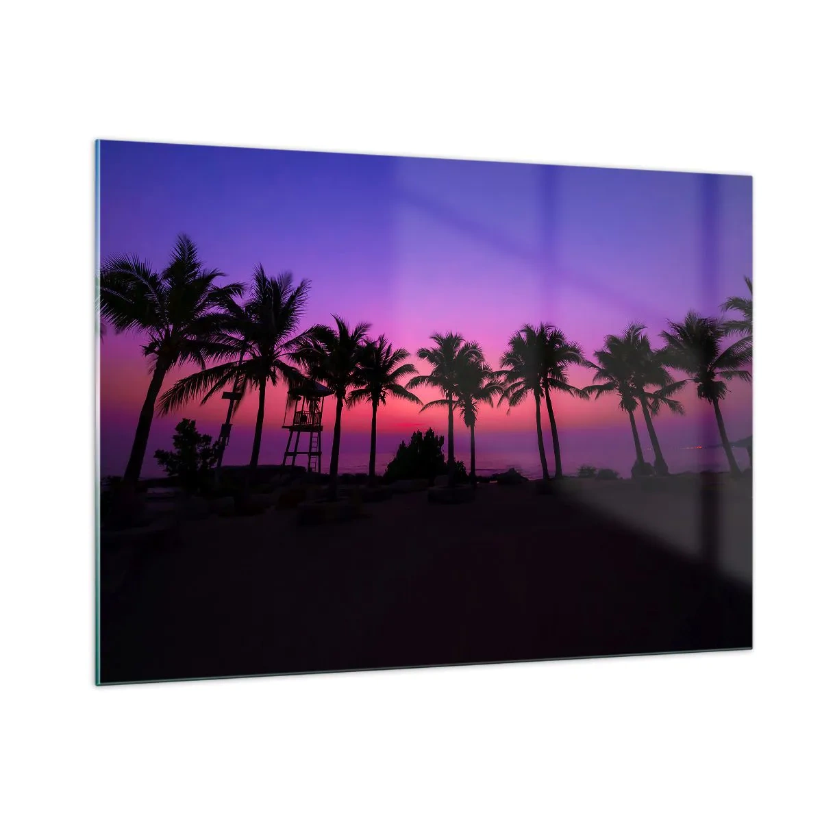 Glass picture - Evening under the Palms - 100x70 cm