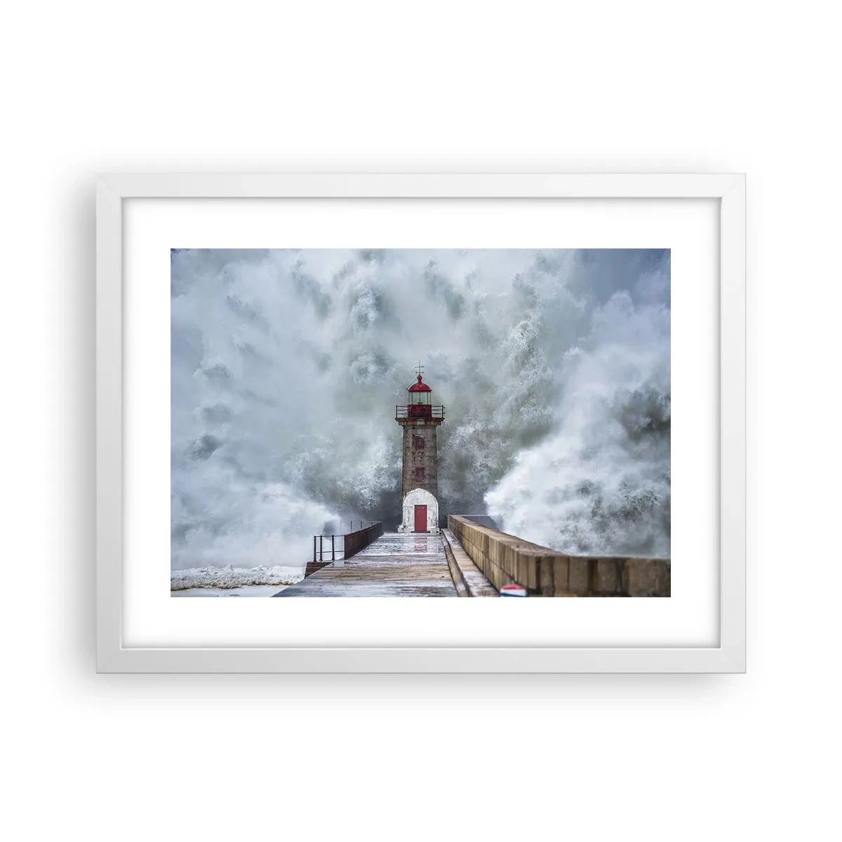 Poster in white frmae - Roar of Waters, Whirr of the Wind - 40x30 cm