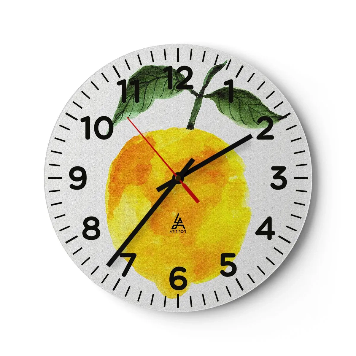 Wall clock - Clock on glass - How to Get the Taste of the Sun - 40x40 cm