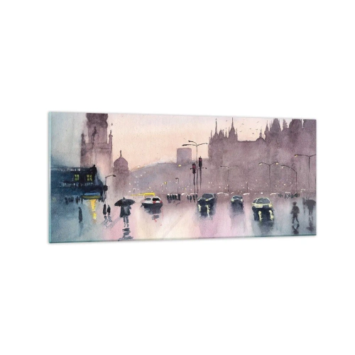 Glass picture - In a Rainy Fog - 120x50 cm