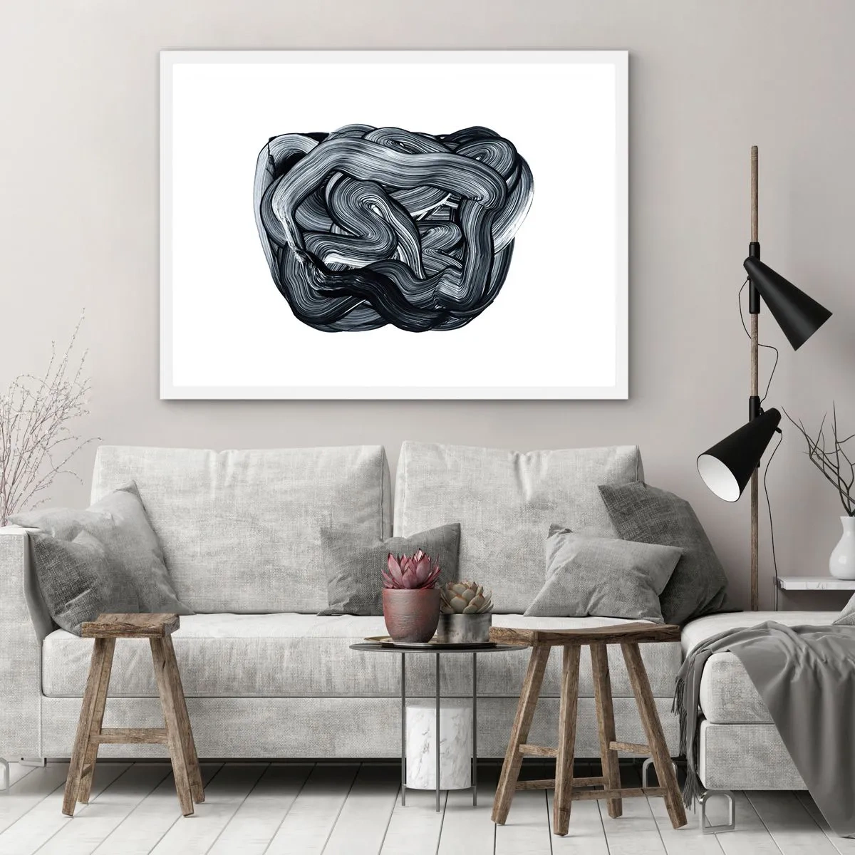 Poster in white frmae - It's Not So simple - 40x30 cm