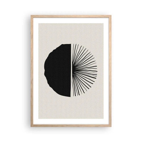 Poster in light oak frame - Fan of Possibilities - 50x70 cm