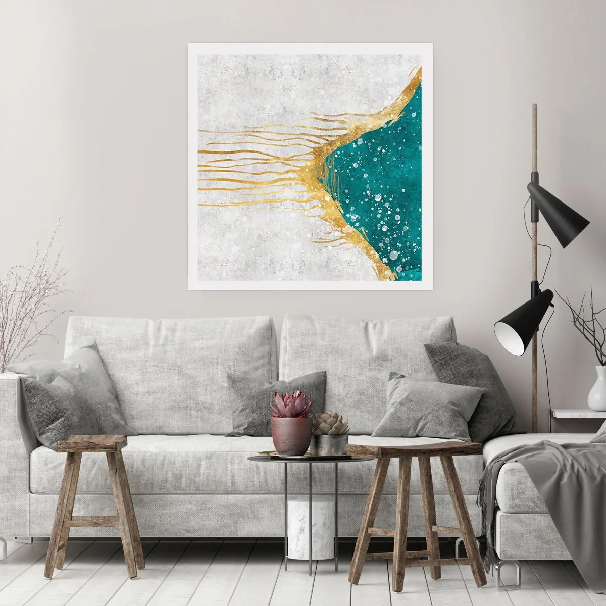 Poster - Golden Tide - 40x40 cm