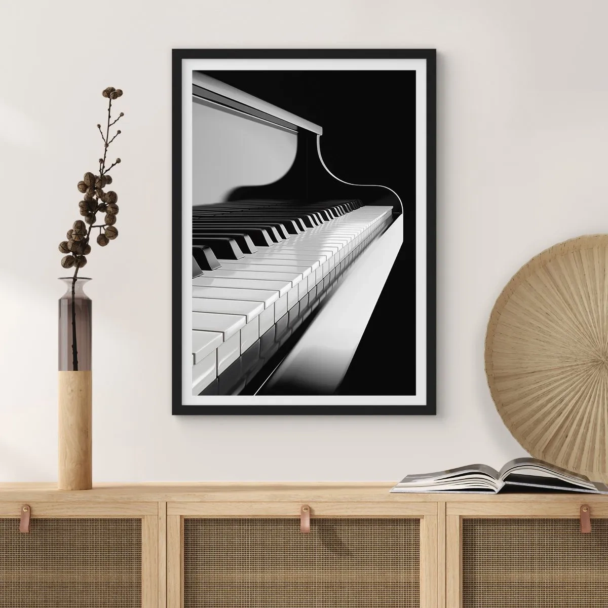 Poster in black frame - Harmony of Shapes and Colours - 30x40 cm