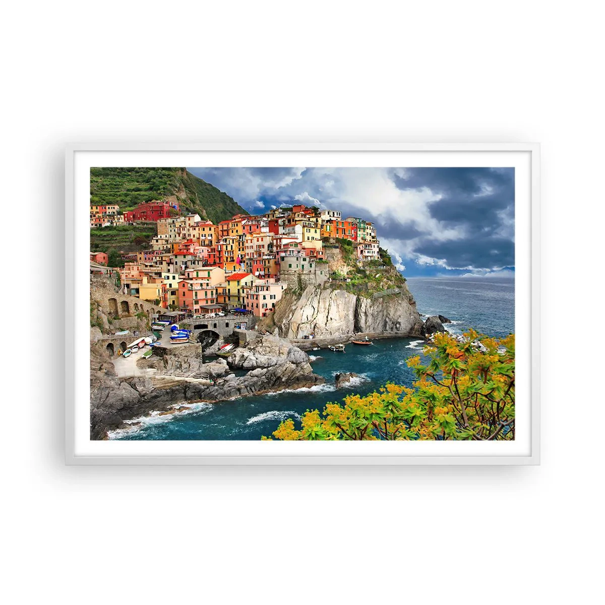 Poster in white frmae - Hugging the Rocks - 91x61 cm