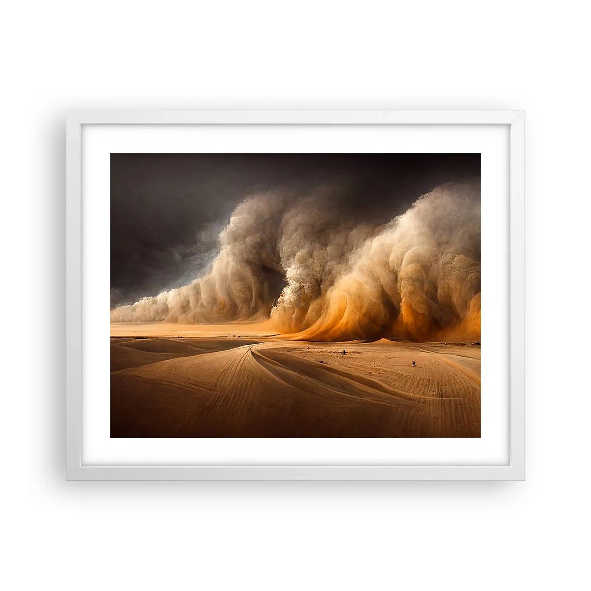 Poster in white frmae - Rage of the Desert - 50x40 cm