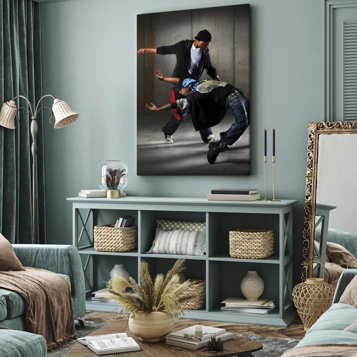 Canvas picture - Dancing with Street Wind - 70x100 cm