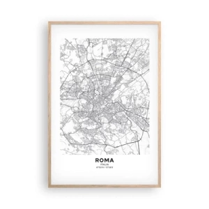 Poster in light oak frame - Roman Circle - 61x91 cm