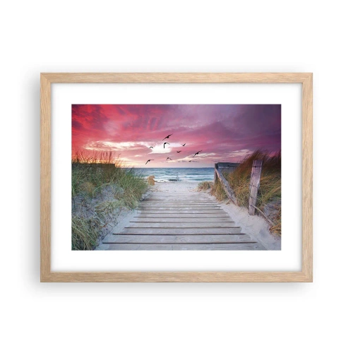 Poster in light oak frame - Baltic Impression - 40x30 cm