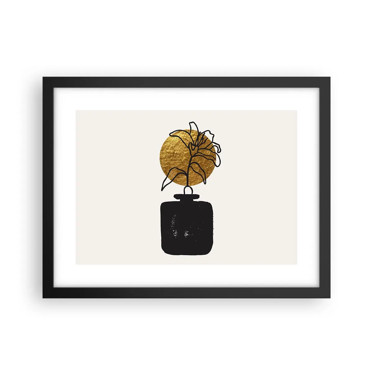 Poster in black frame - Beauty Precious as Gold - 40x30 cm