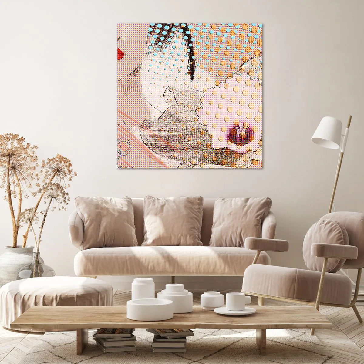 Canvas picture - Comic Heroine - 60x60 cm