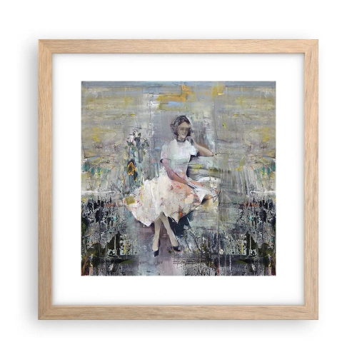 Poster in light oak frame - Classical and Modern - 30x30 cm