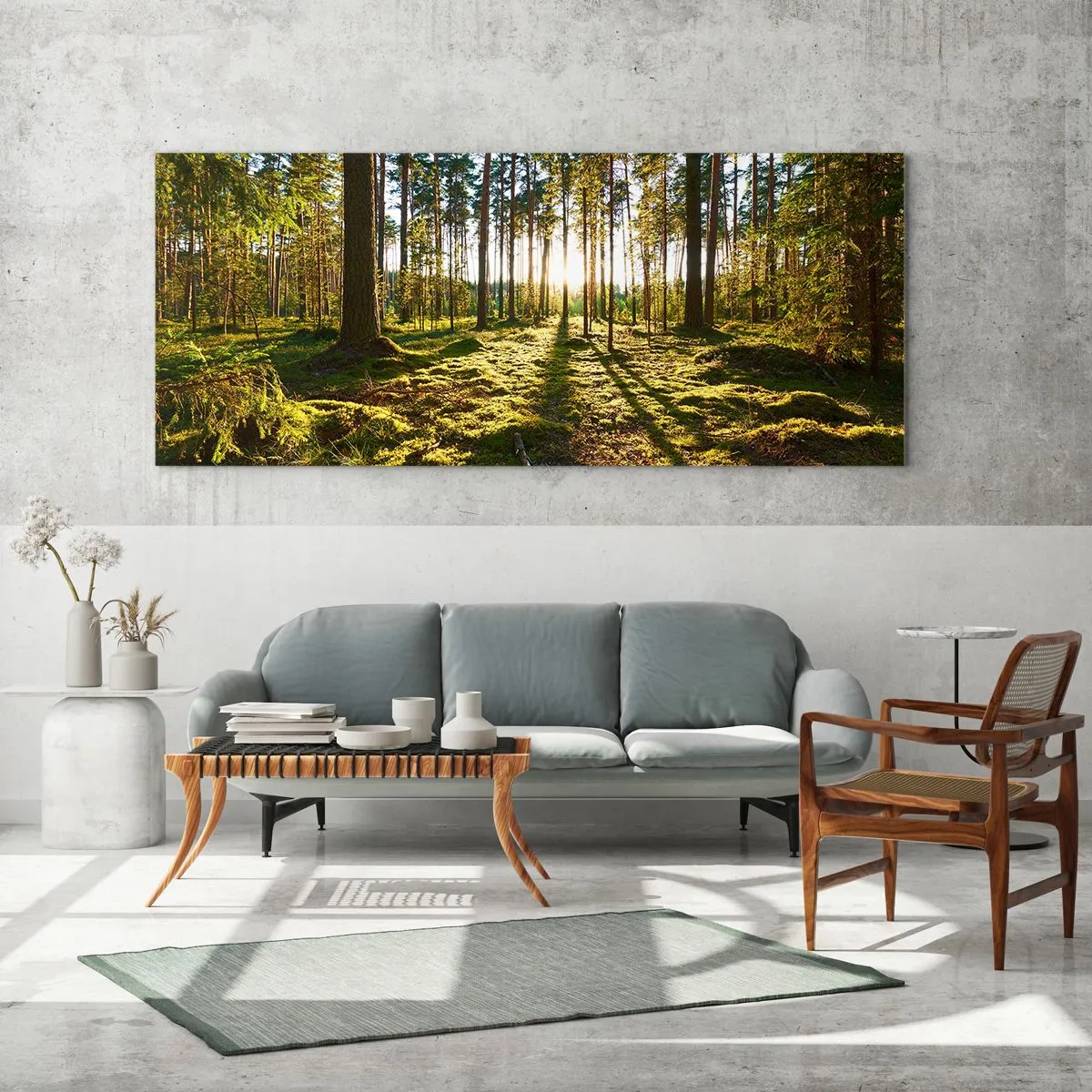 Glass picture - Deep in the Forest - 140x50 cm