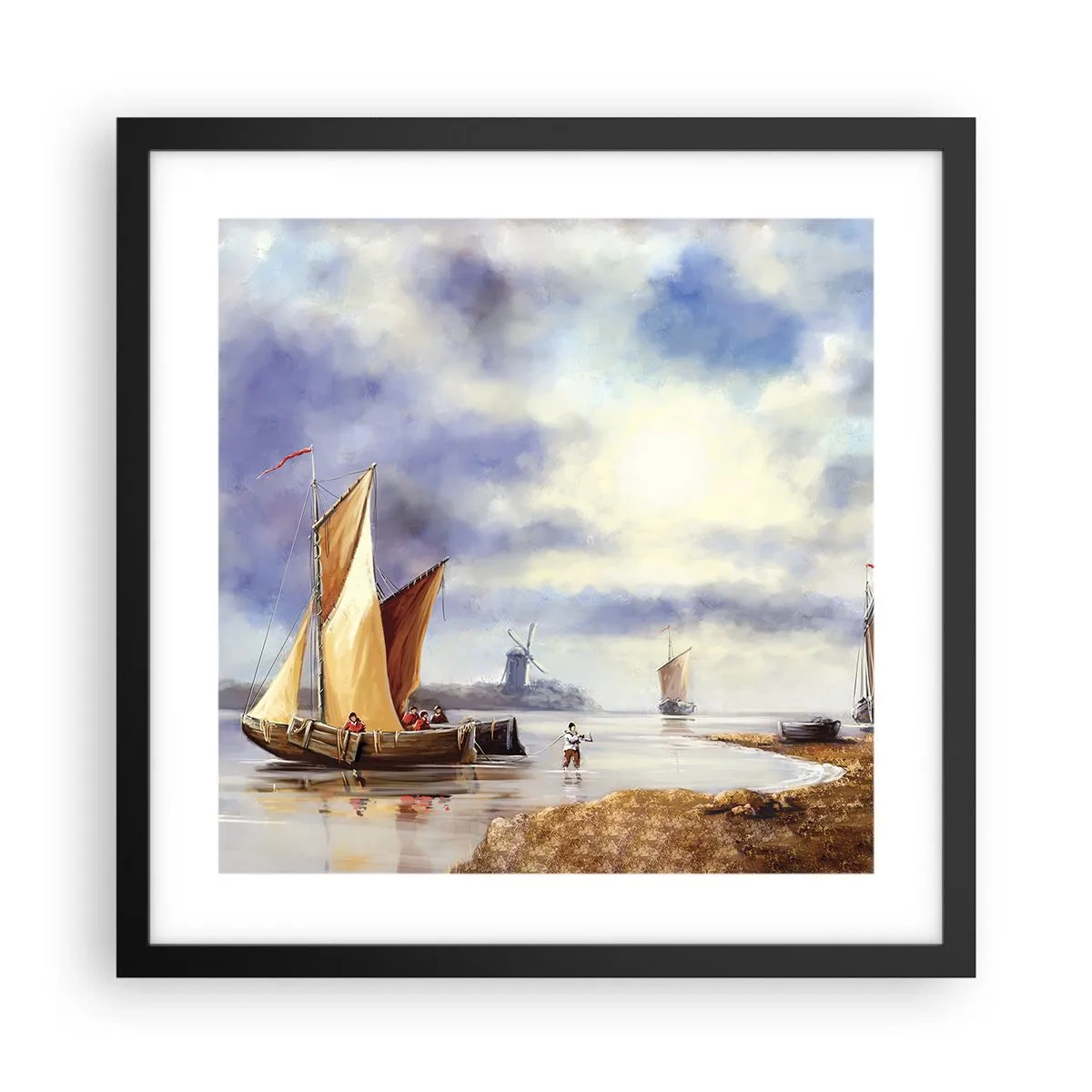 Poster in black frame - Return of Sailors - 40x40 cm
