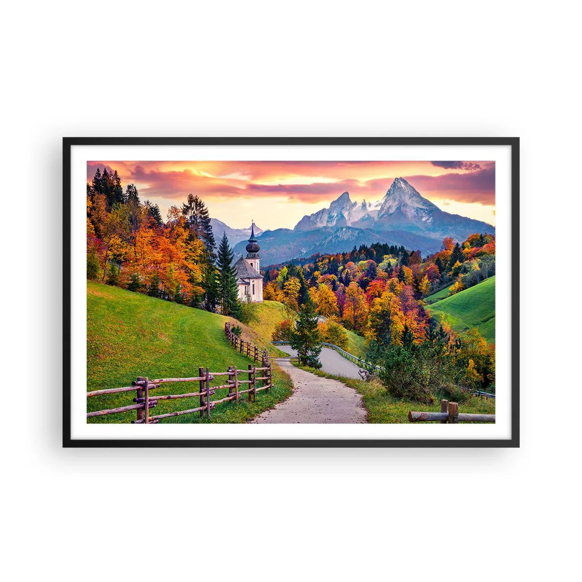 Poster in black frame - Landscape Like a Picture - 91x61 cm