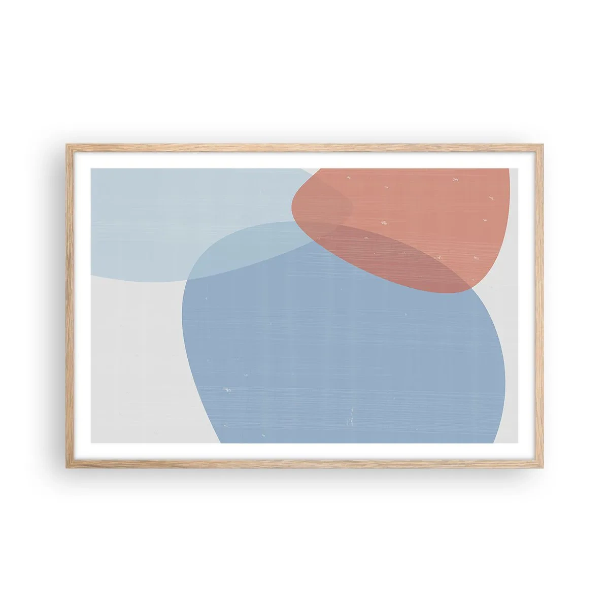 Poster in light oak frame - Pastel Relations - 91x61 cm