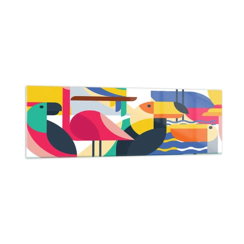 Glass picture - Birds' Party - 160x50 cm