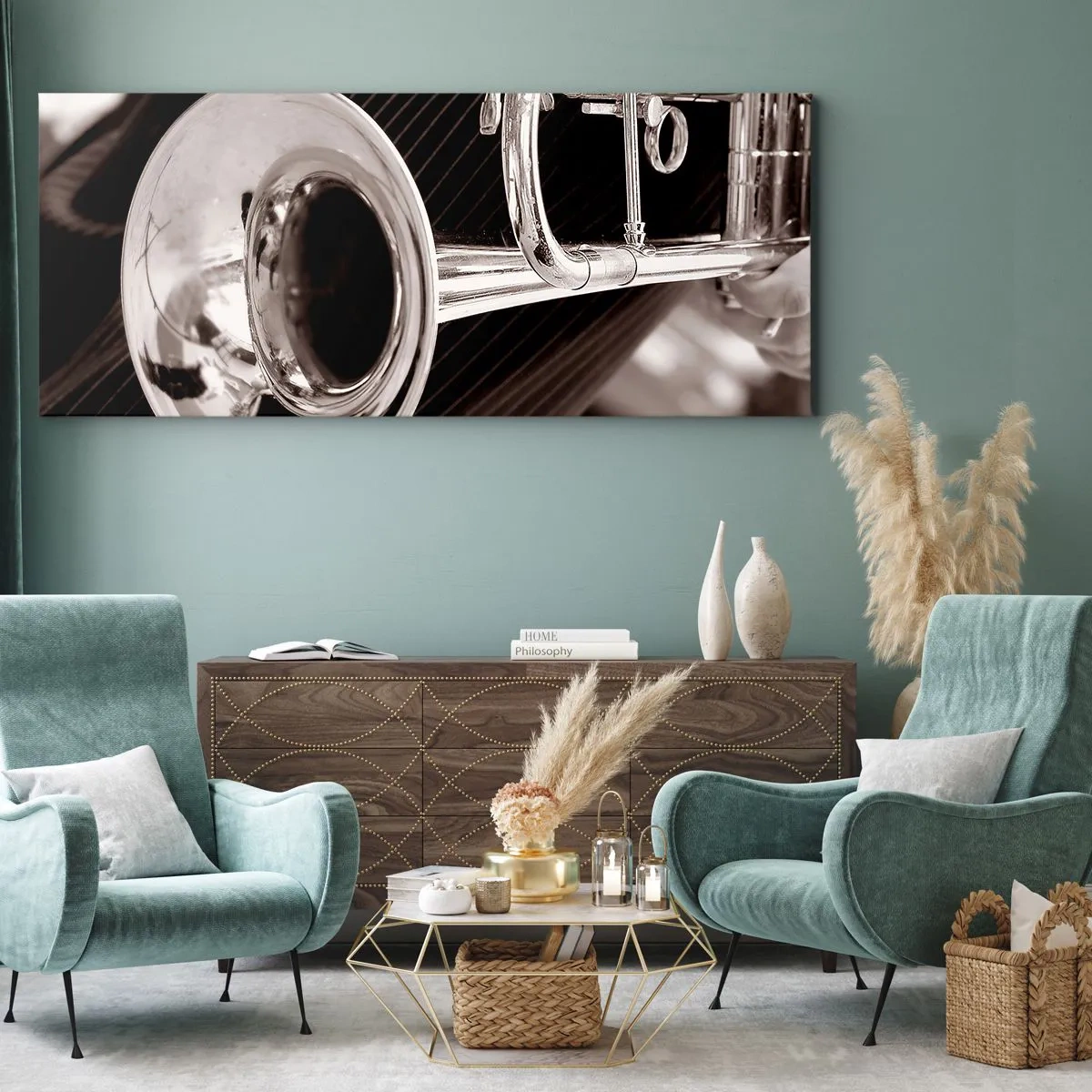 Canvas picture - Musical Journey to the 30-ies - 90x30 cm