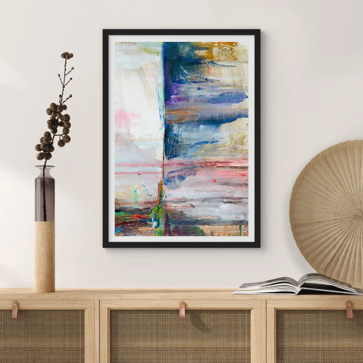 Poster in black frame - Colourful Impressions an Associations - 40x50 cm
