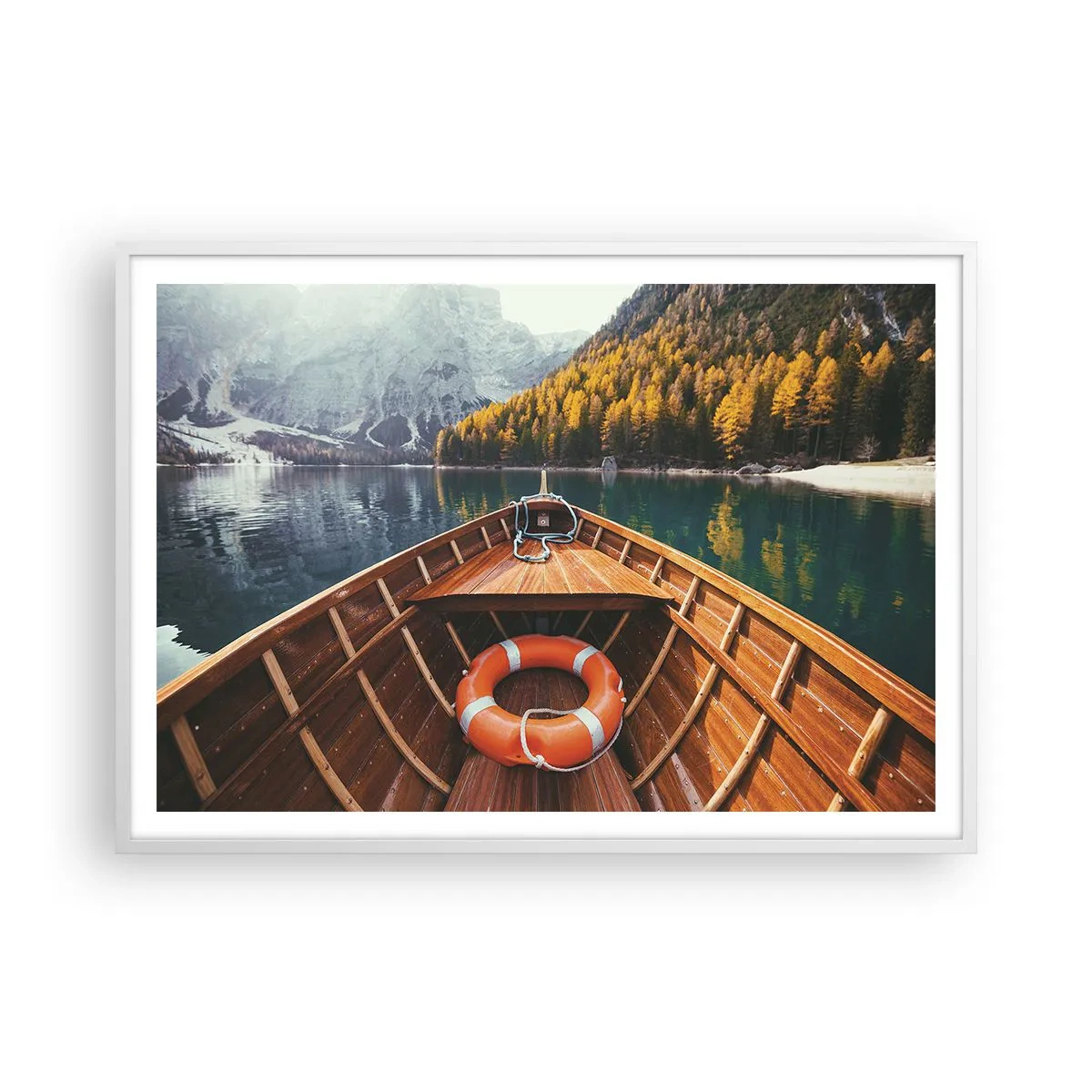 Poster in white frmae - Mountain Hike - 100x70 cm