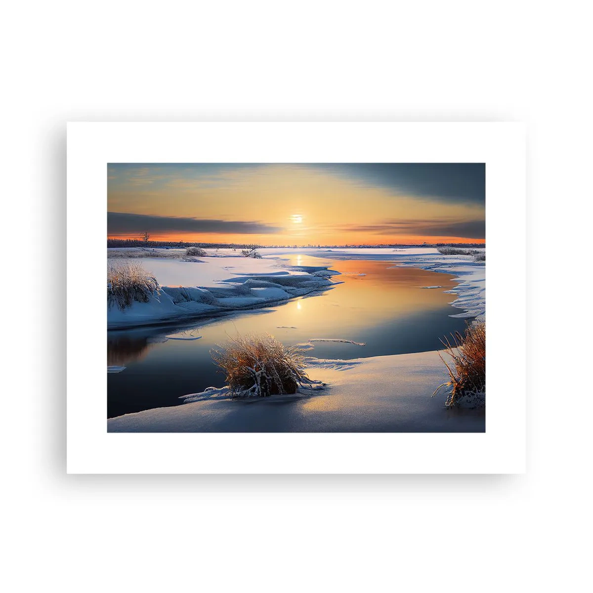 Poster - Winter Sunset - 40x30 cm