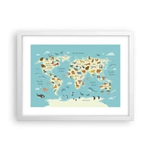 Poster in white frmae - Good Neighbours - 40x30 cm