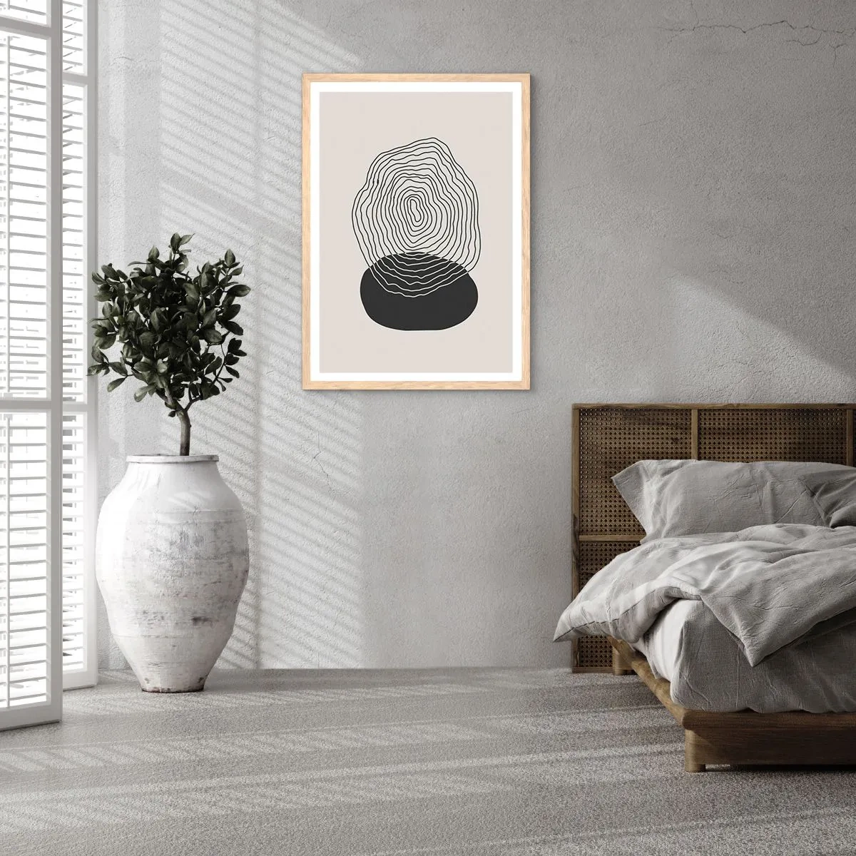 Poster in light oak frame - Durability and Vibration - 30x40 cm