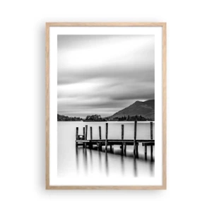 Poster in light oak frame - Tranquility and Power - 50x70 cm