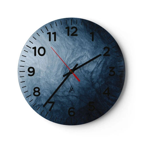 Wall clock - Clock on glass - Going Deep - 30x30 cm