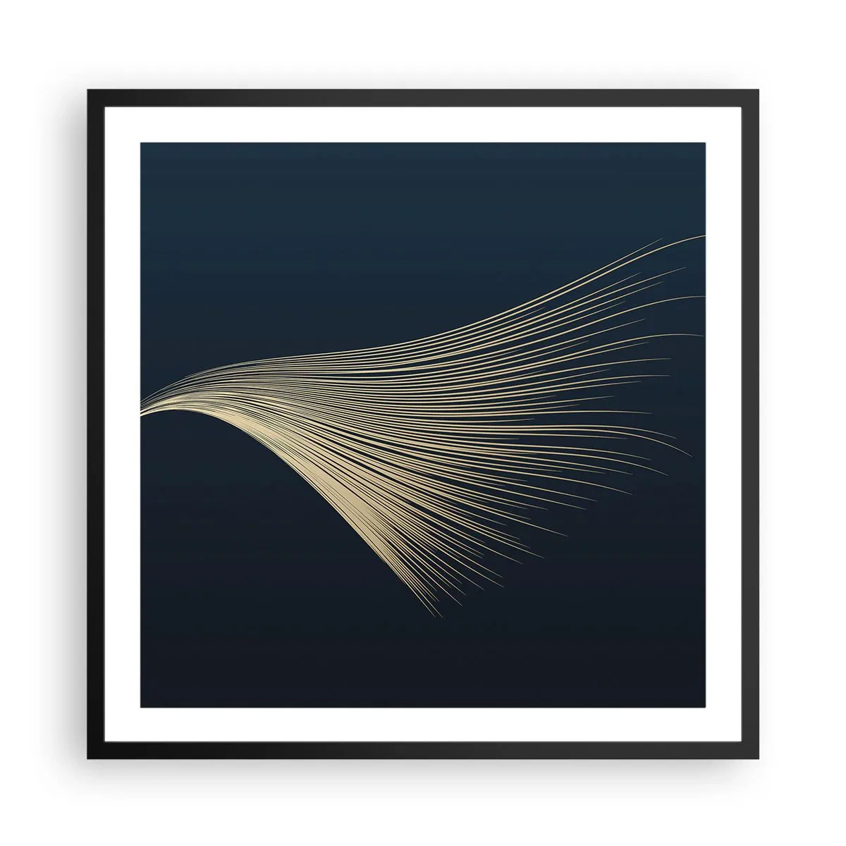 Poster in black frame - Like Angel's Hair - 60x60 cm