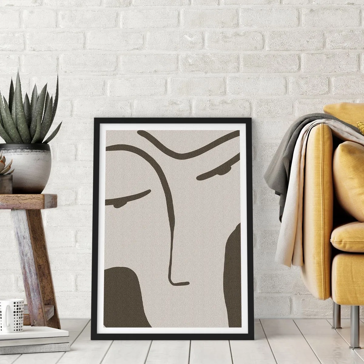 Poster in black frame - Like from Modigliani's Painting - 30x40 cm