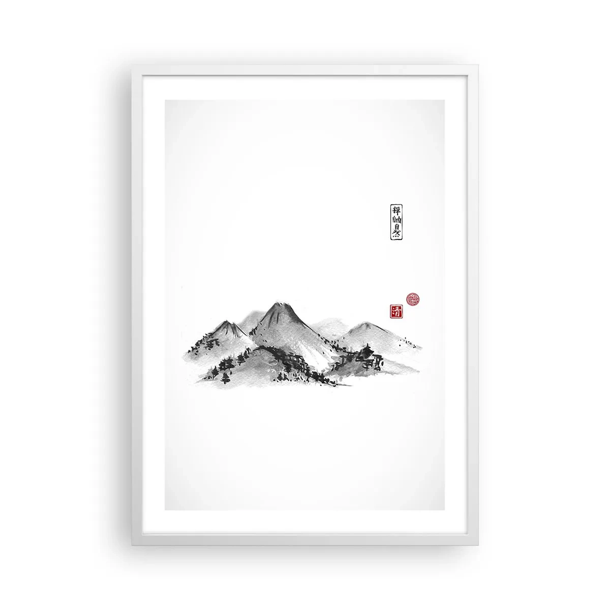 Poster in white frmae - Further and Further - 50x70 cm