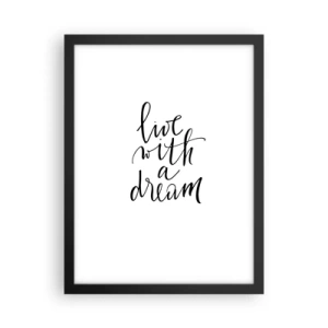 Poster in black frame - Of Course - 30x40 cm